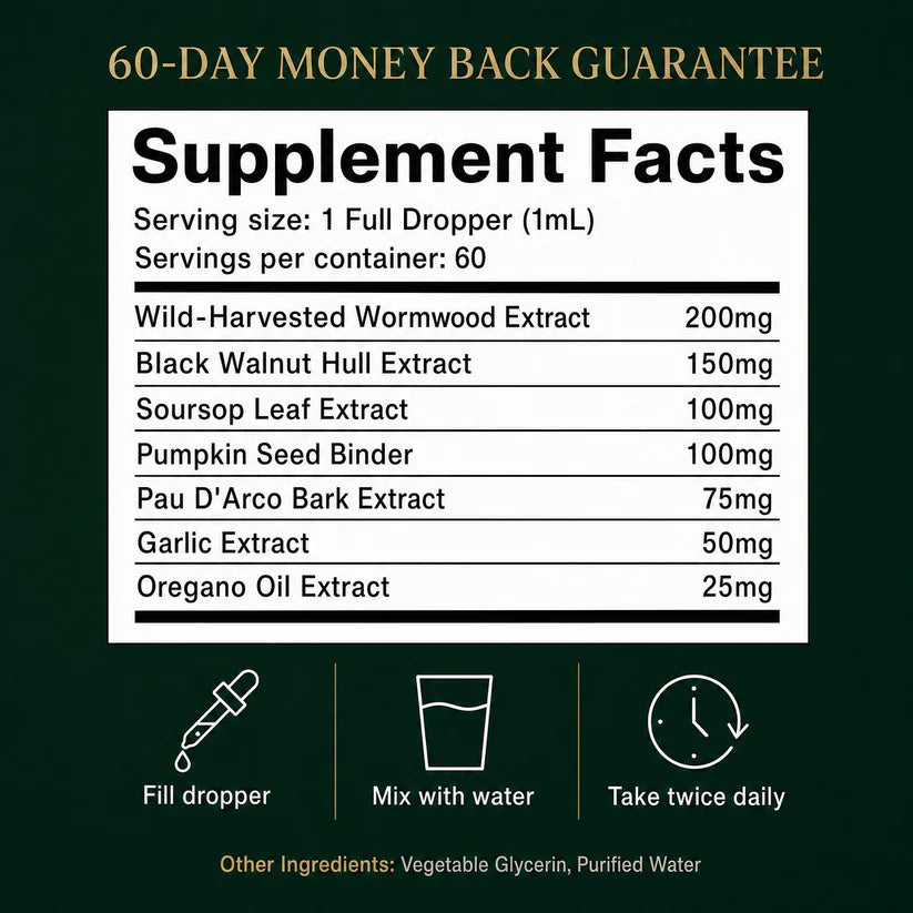 LUMVELLE Wild-Harvested Wormwood Herbal Drops