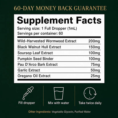 LUMVELLE Wild-Harvested Wormwood Herbal Drops